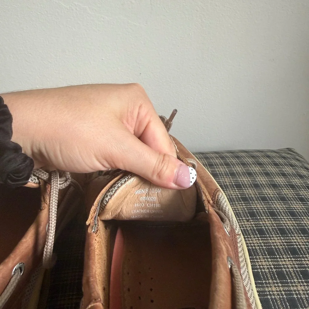 Sperry Billfish 3-Eye Mesh Leather Boat Shoe Size 10.5 Brown 0799320